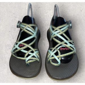 Chaco ZX3 Classic Trail Yampa Sandals Stardust Teal Green Blue Womens Size 8